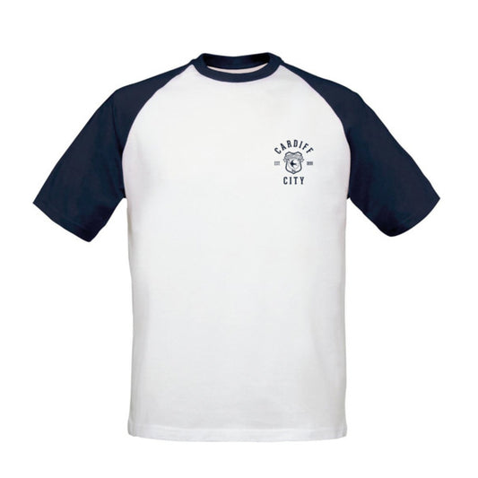 Cardiff City FC Vintage Badge Baseball T-Shirt