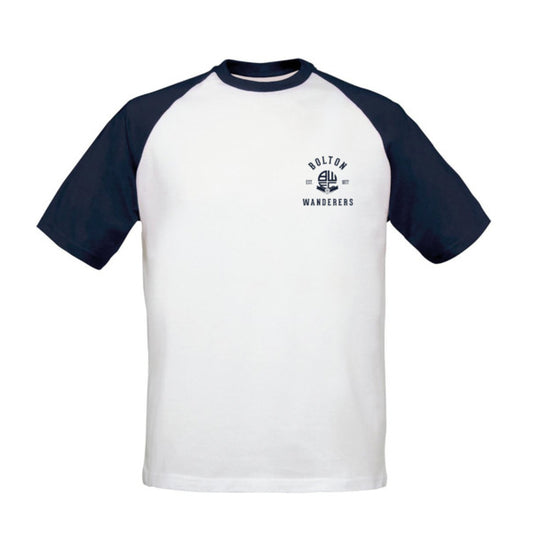 Bolton Wanderers FC Vintage Badge Baseball T-Shirt