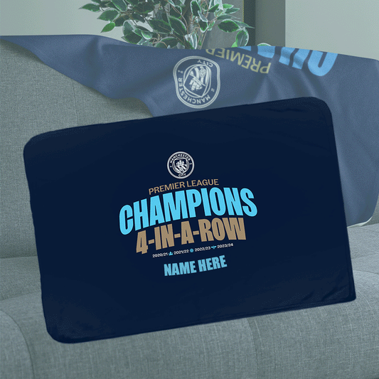 Manchester City Champions Baby Blanket